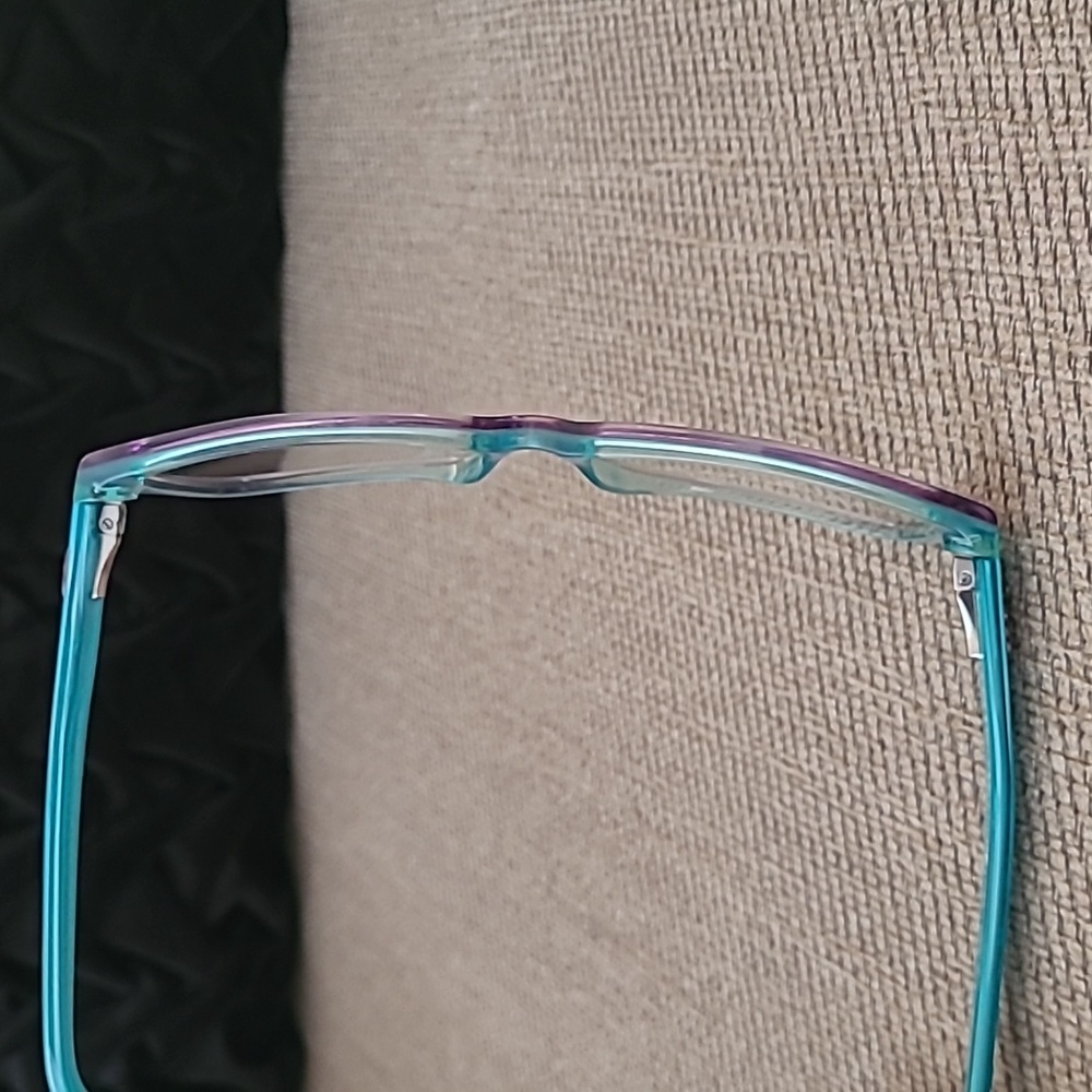 GUCCI TRANSLUCENT TEAL LAVENDER EYEGLASS FRAME - Picture 4 of 14